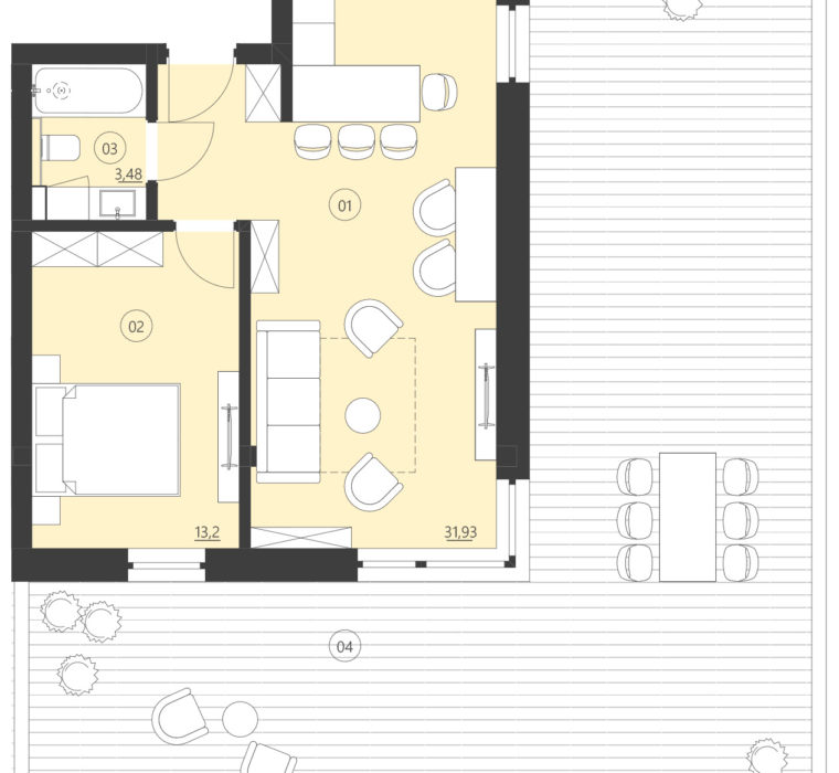 Rzut apartamentu 002B