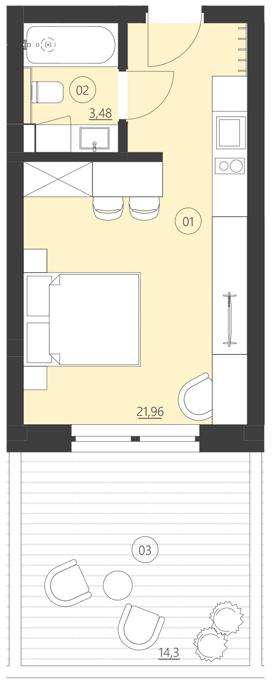 Rzut apartamentu 006B