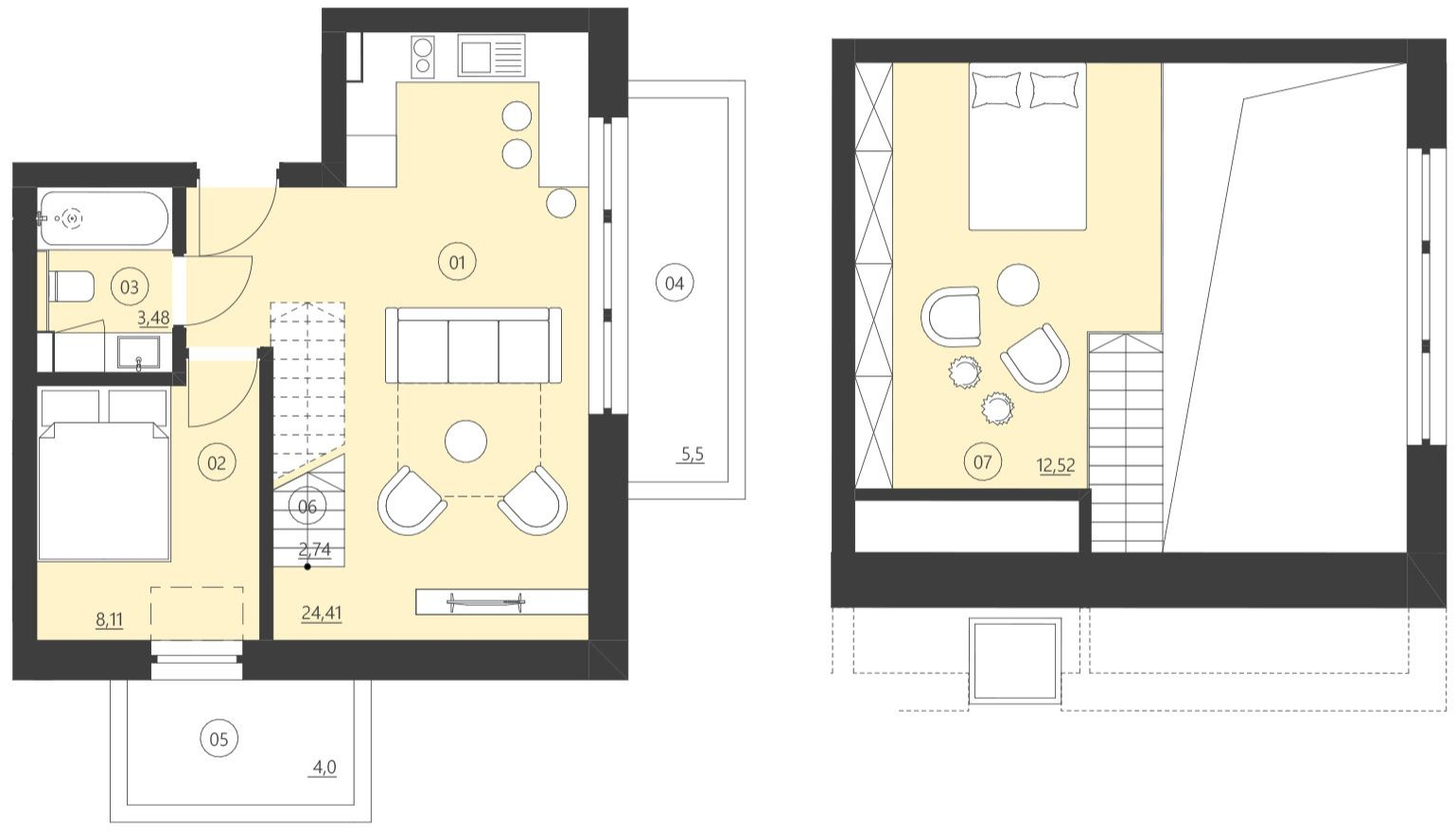 Rzut apartamentu 203B