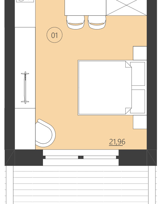Rzut apartamentu 003C