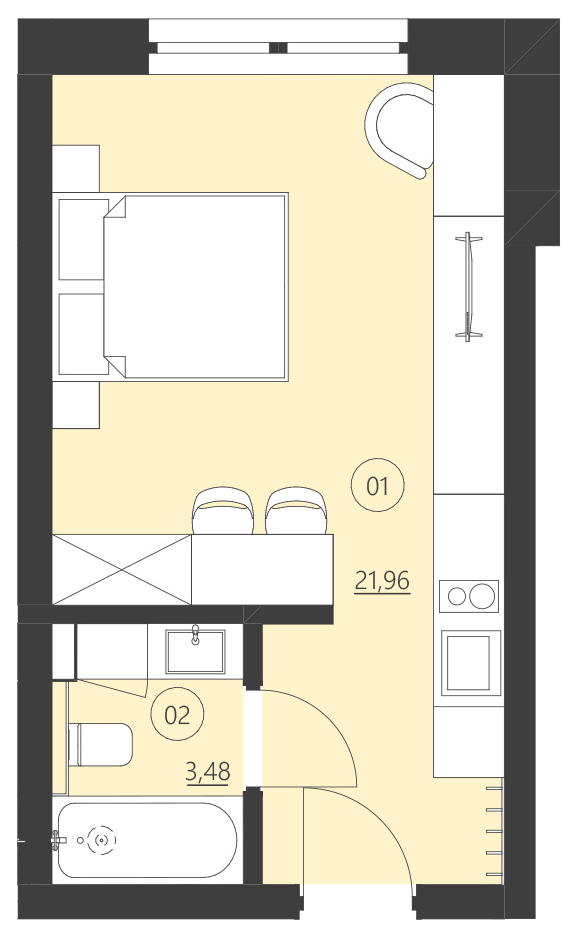 Rzut apartamentu 008C