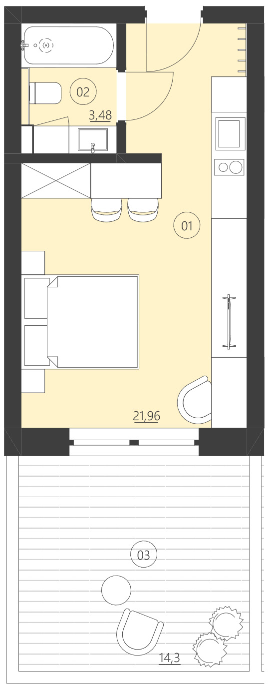 Rzut apartamentu 004D