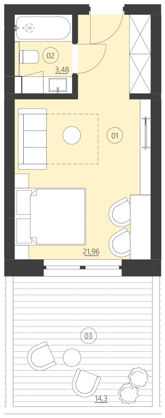 Rzut apartamentu 006E