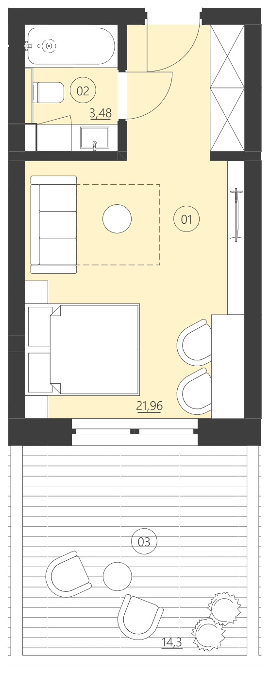 Rzut apartamentu 006F