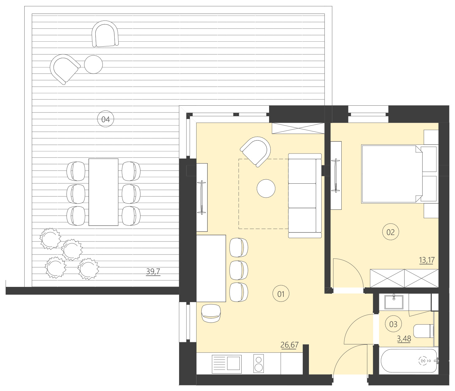 Rzut apartamentu 008F